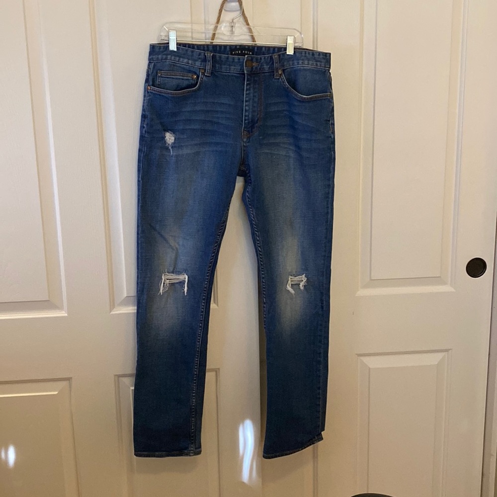 Mens Five Four jeans. Distressed. Size 34